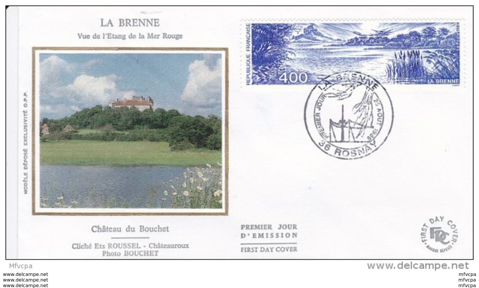 L4L135 France 1989 FDC La Brenne 36 Rosnay 25 08 1989 / Env  Ill. - 1980-1989