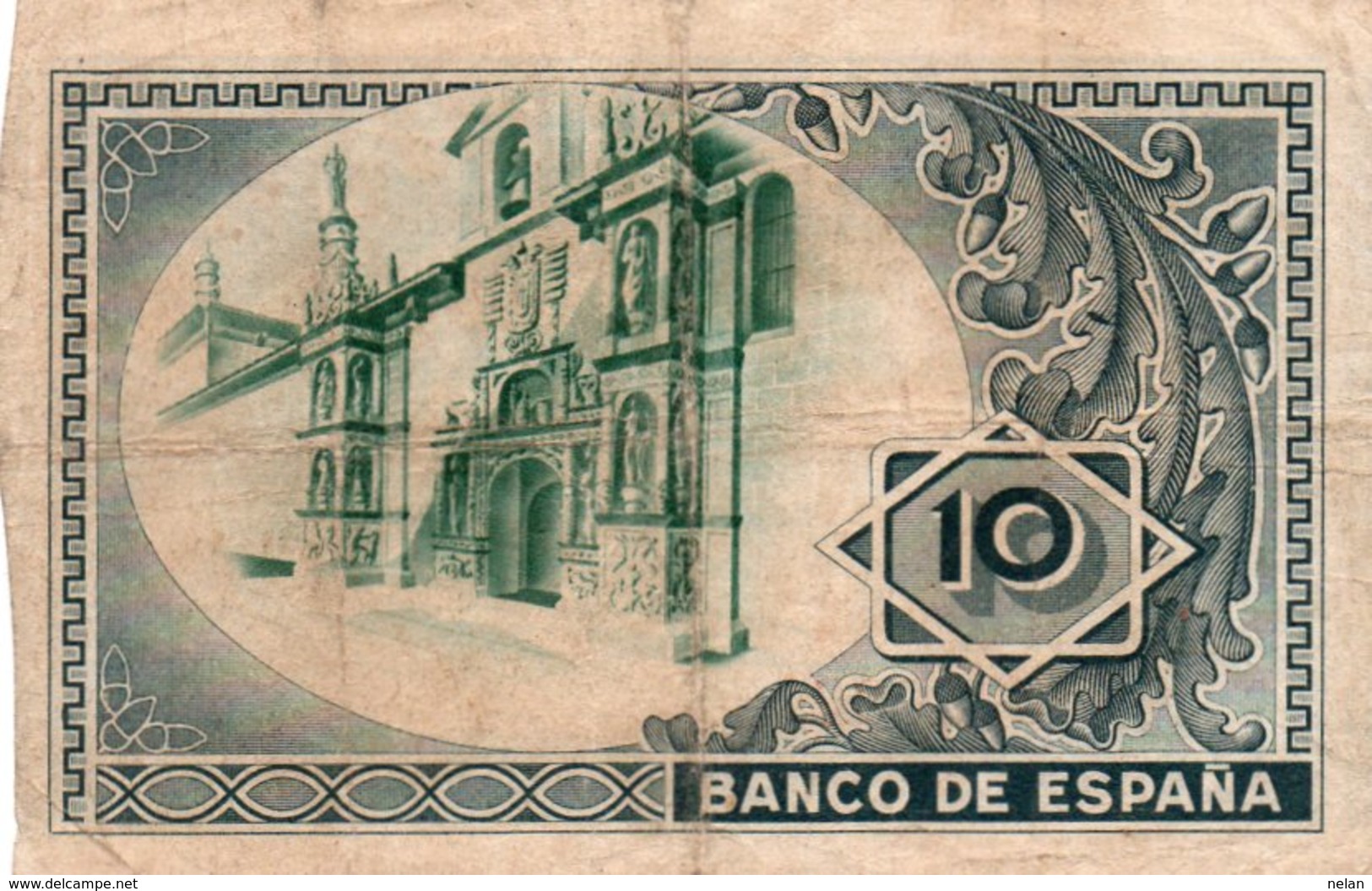 SPAIN 10 PESETAS 1937  P-S562g  CIRC - 10 Peseten