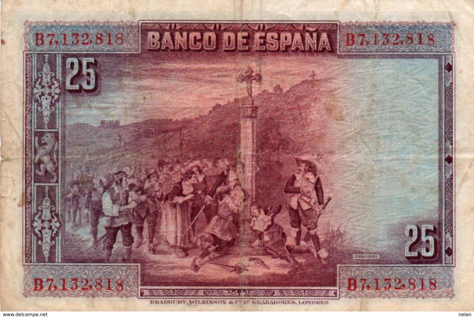 SPAIN 25 PESETAS 1928  P-74a  XF+++ - 1-2-5-25 Peseten