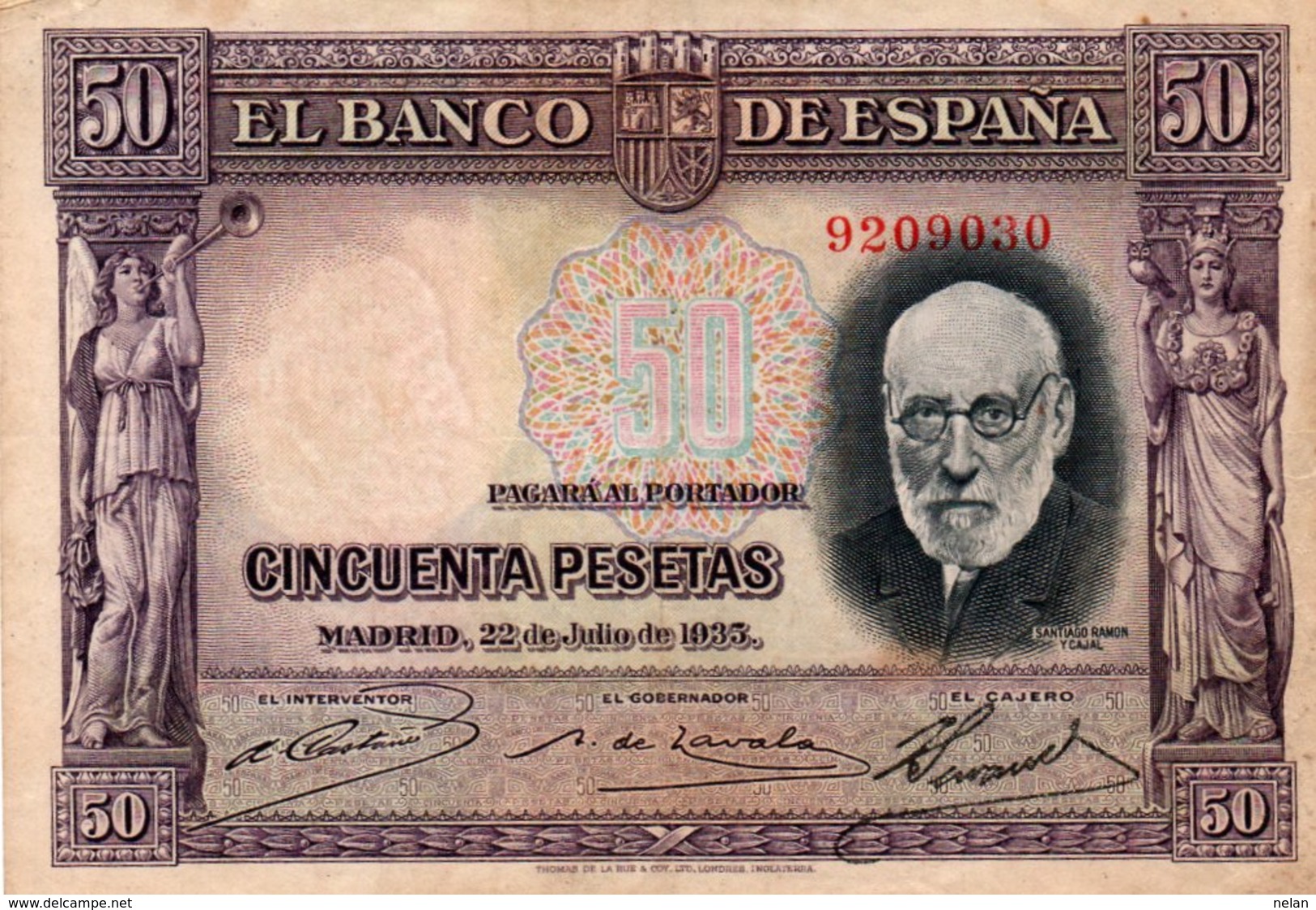 SPAIN 50 PESETAS 1935  P-88a.1  CIRC.XF++   9209030 - 50 Peseten