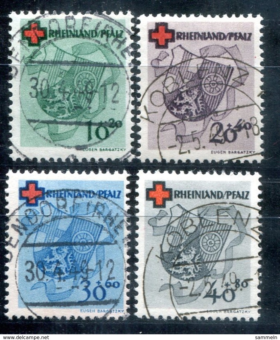 5959 - FRANZÖSISCHE ZONE-RHEINLAND-PFALZ - Mi. 42-45 Gestempelt - Other & Unclassified