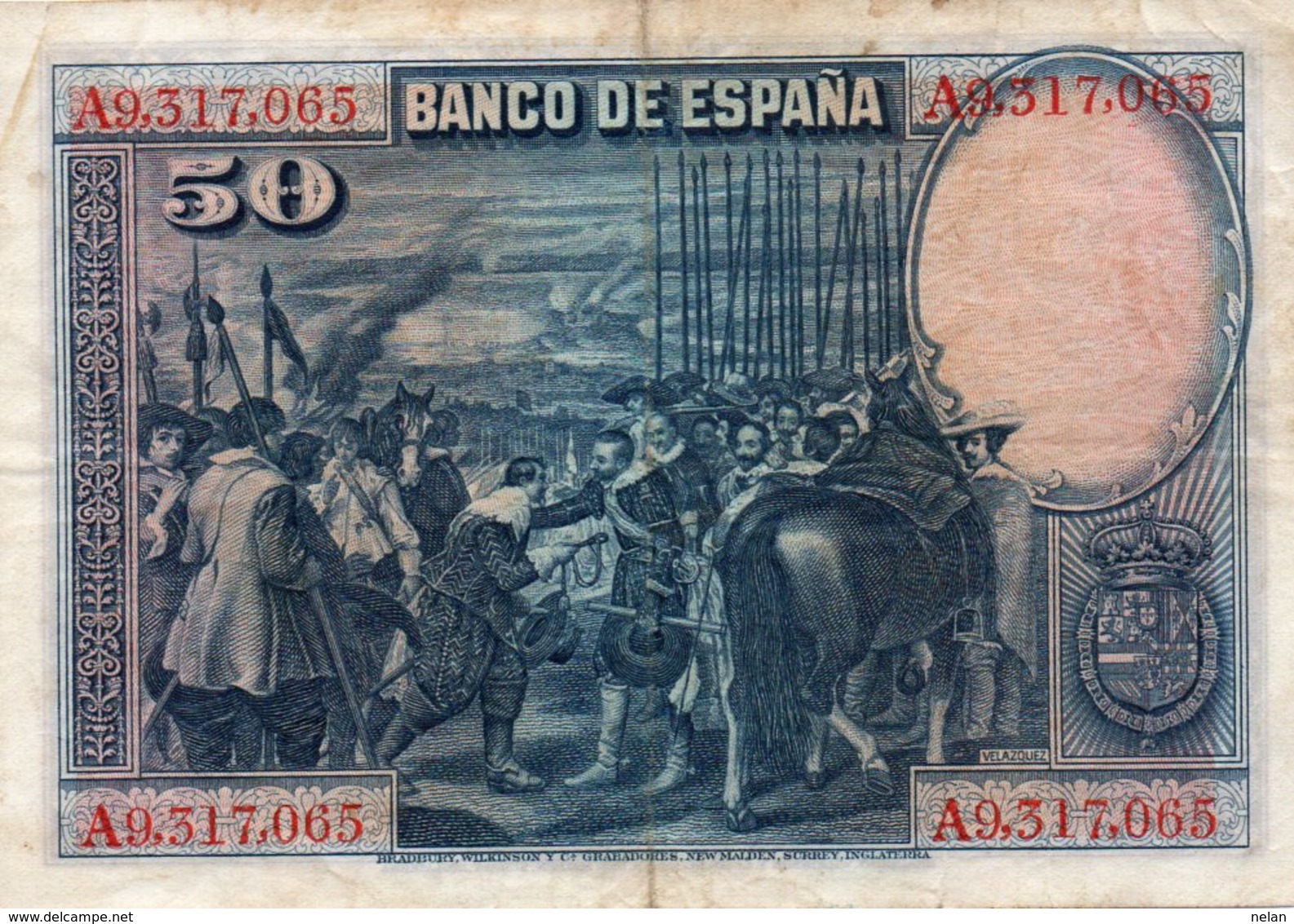 SPAIN 50 PESETAS 1928  P-75a  CIRC.XF - 50 Peseten