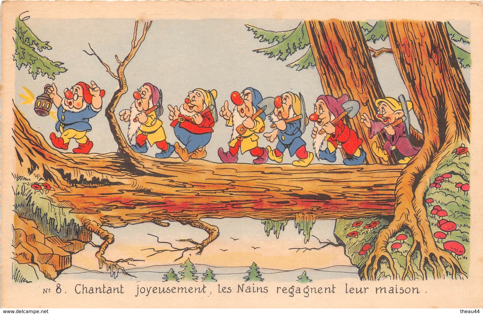 ¤¤  -  Illustrateur  " WALT DISNEY  "  -  Blanche-Neige Et Les 7 Nains   -  ¤¤ - Autres & Non Classés