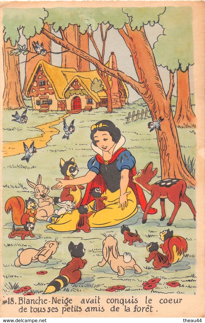 ¤¤  -  Illustrateur  " WALT DISNEY  "  -  Blanche-Neige Et Les 7 Nains  -  Animaux    -  ¤¤ - Autres & Non Classés