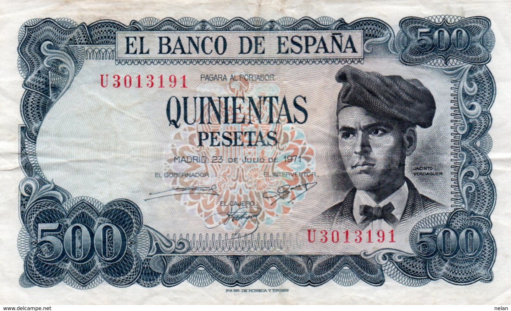 SPAIN 500 PESETAS 1971  P-153a.2  CIRC.-XF  U-3013191 - 100 Peseten