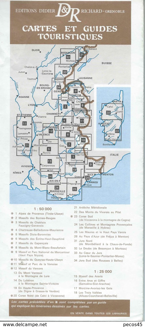 Carte DIDIER-RICHARD N° 10 : Massifs Du QUEYRAS & HAUTE-UBAYE - 1/50 000ème - 1986. - Cartes Topographiques