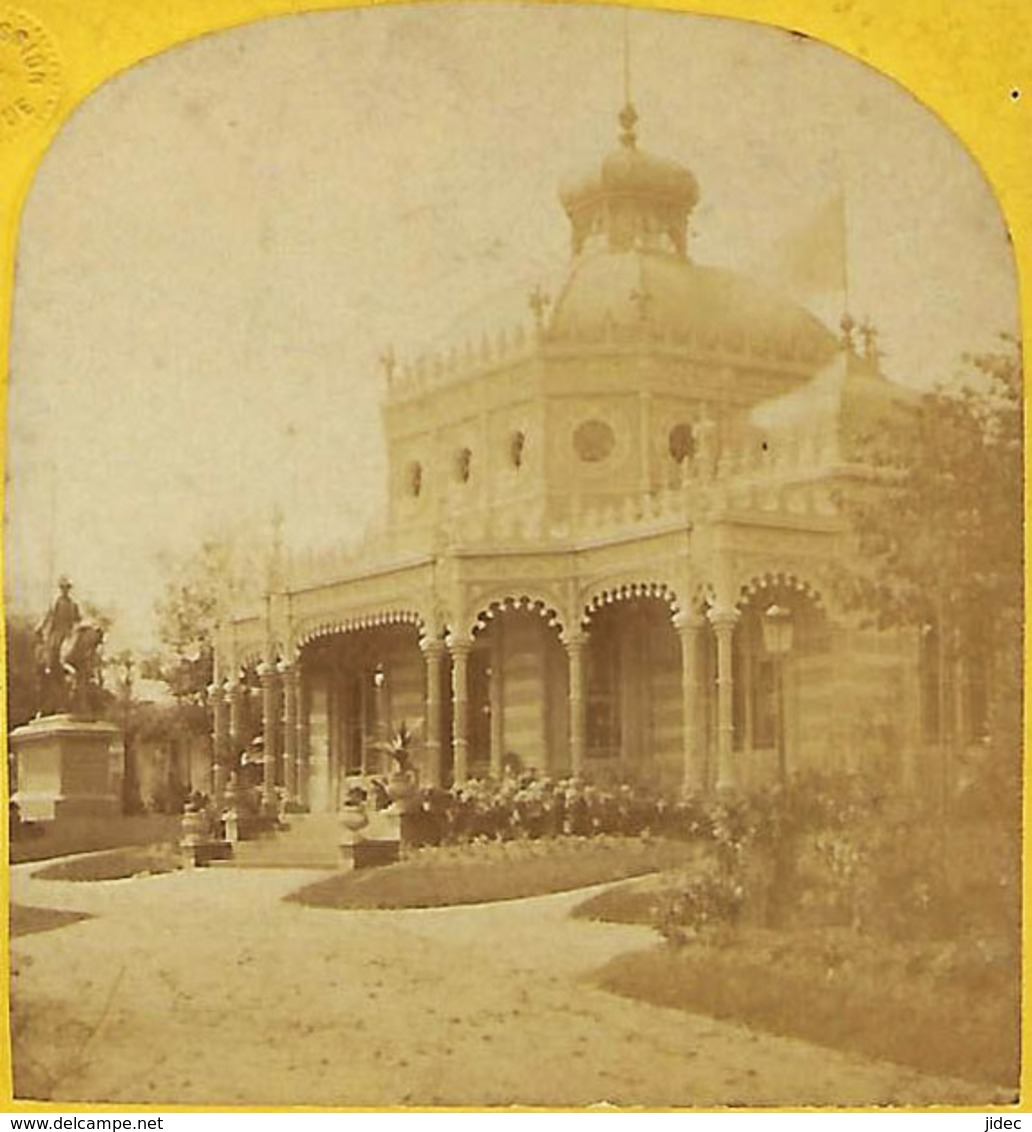 Ancienne Photo Stéréo Stéréoscopique Léon Et Lévy Exposition Universelle Paris 1867 Pavillon Du Portugal - Stereoscopic