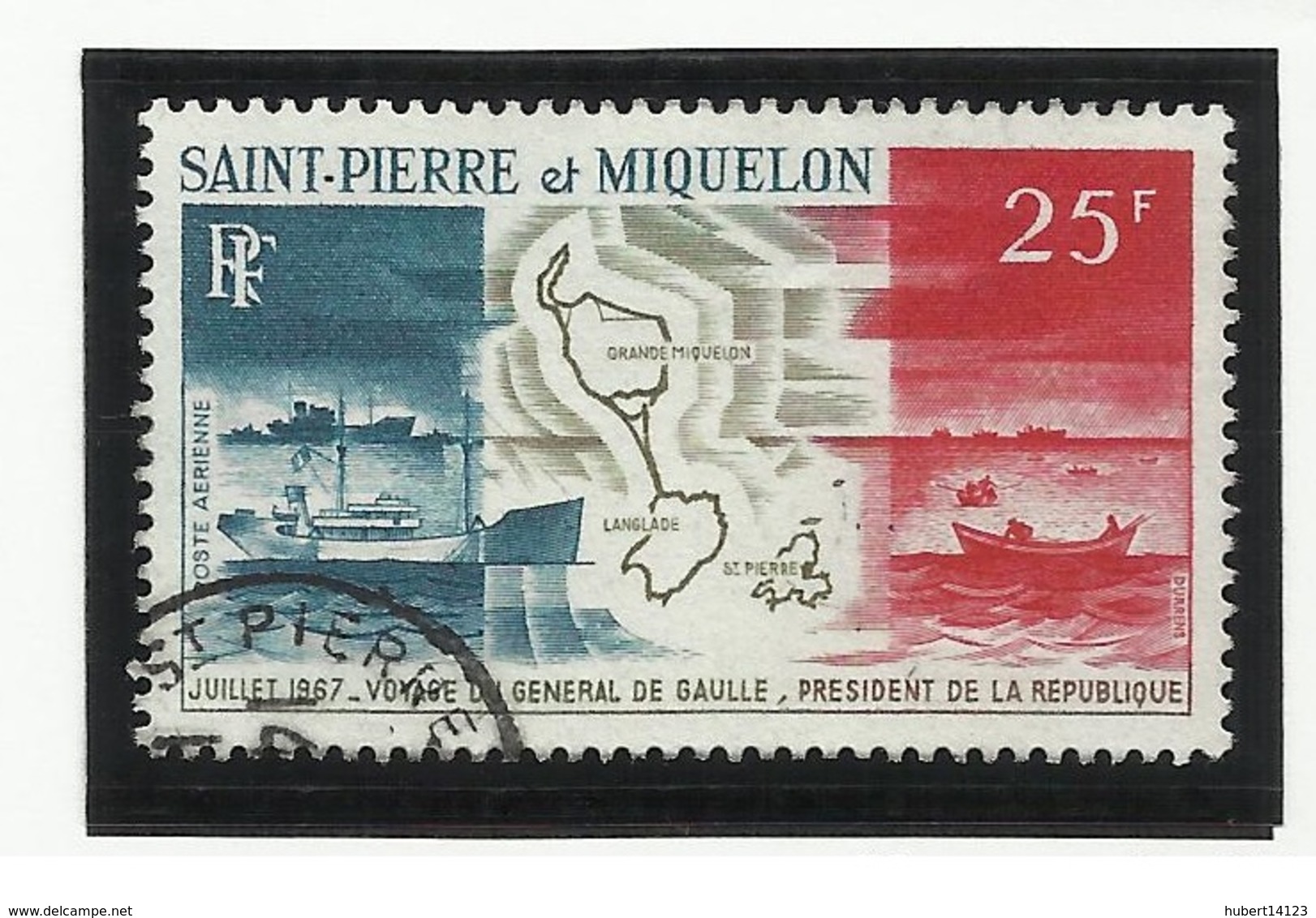 SAINT PIERRE ET MIQUELON SPM PA N° 38 Oblitéré 1967 - Gebraucht