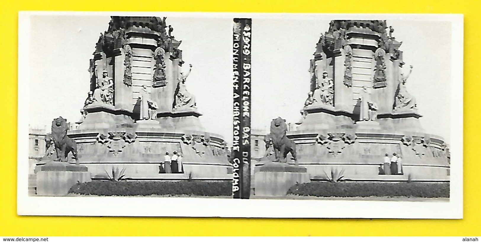 Vues Stéréos BARCELONE Monument Christophe Colomb Espagne - Stereoscopic