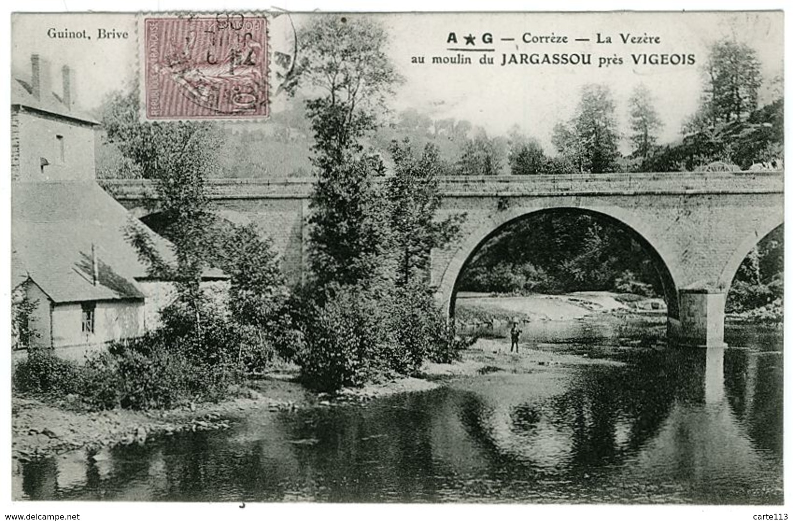 19 - B7728CPA - VIGEOIS , JARGASSOU - La Vezere Au Moulin Du Jargassou - Très Bon état - CORREZE - Autres & Non Classés