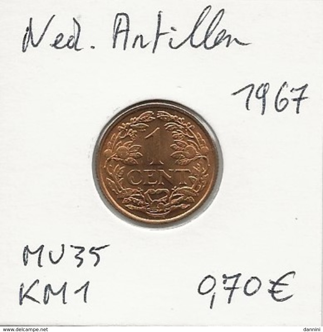 Nederlandse Antillen - 1 Cent- 1967 - KM 1 - Antilles Néerlandaises