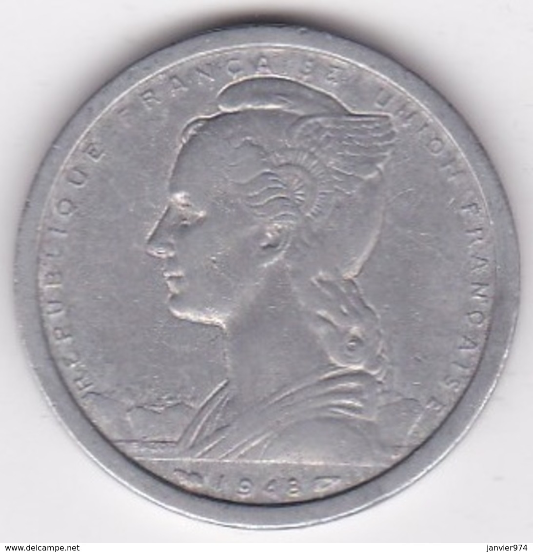 MADAGASCAR - UNION FRANCAISE. 2 FRANCS 1948. ALUMINIUM. - Madagascar