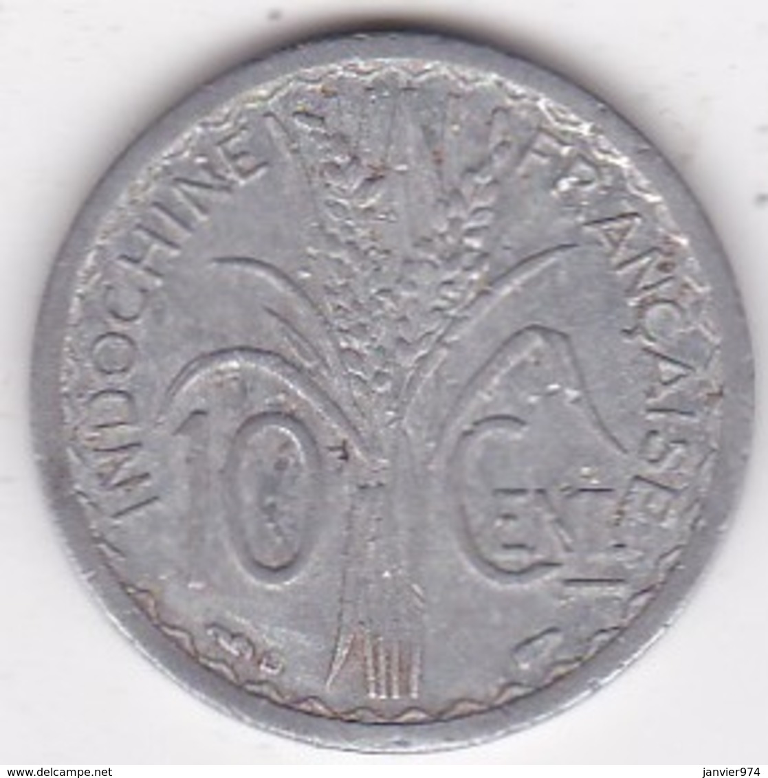 Indochine Française. 10 Cent 1945 B - Beaumont Le Roger. Aluminium - Indochine