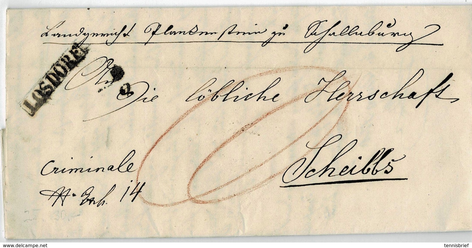 1848, " LOSDORF " Nieder-Österr. , A3450 - ...-1850 Préphilatélie