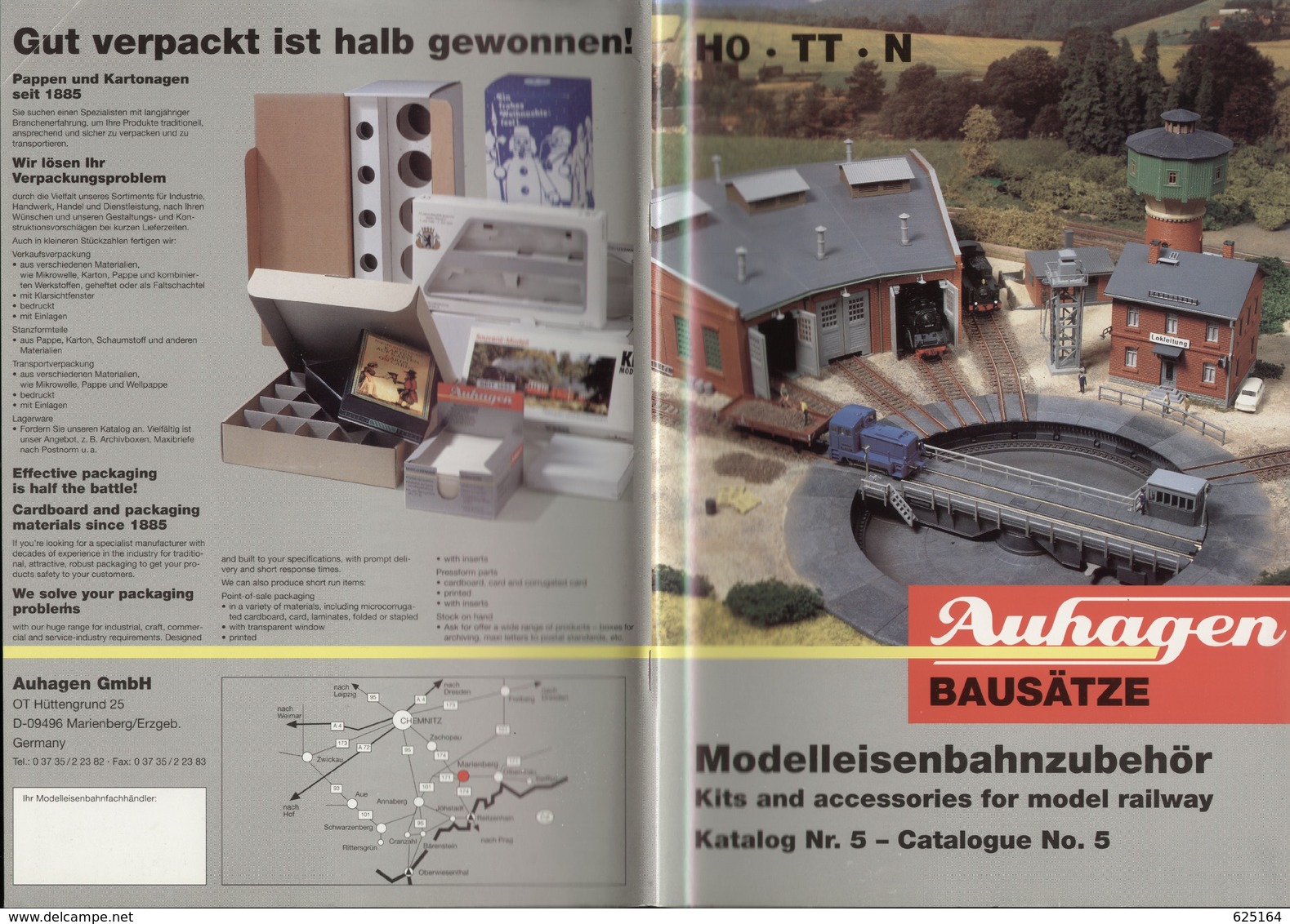 Catalogue AUHAGEN Modelleisenbahnzubehör Bausätze Katalog Nr 5 1997  - En Allemand Et En Anglais - Allemand