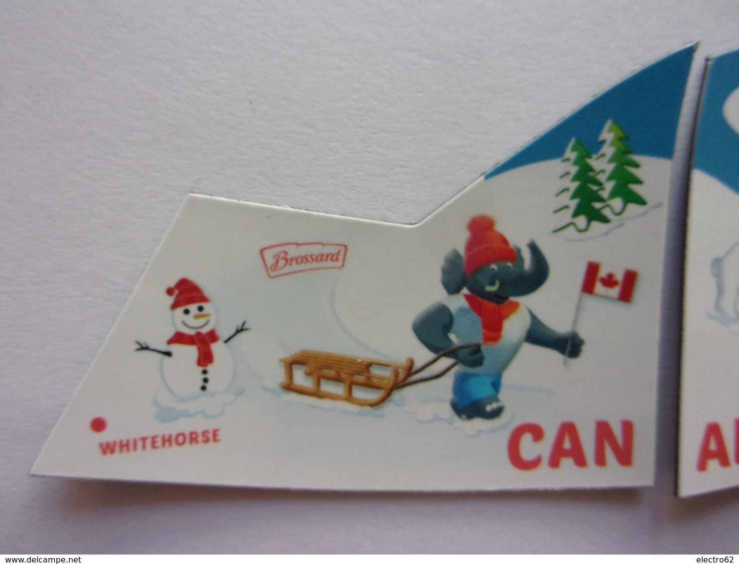 Magnet Brossard Savane Bonhomme De Neige éléphant Whitehorse Canada Elefant Ours Baker Lake Schneemann Snowman Bateau - Tourisme