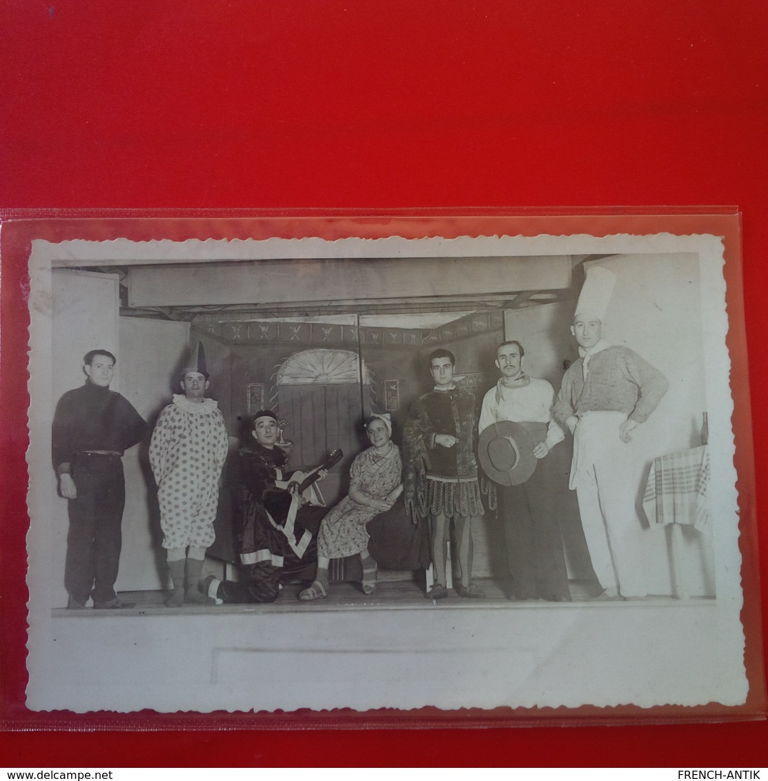 CARTE PHOTO THEATRE HOMME DEGUISEMENT - Theater