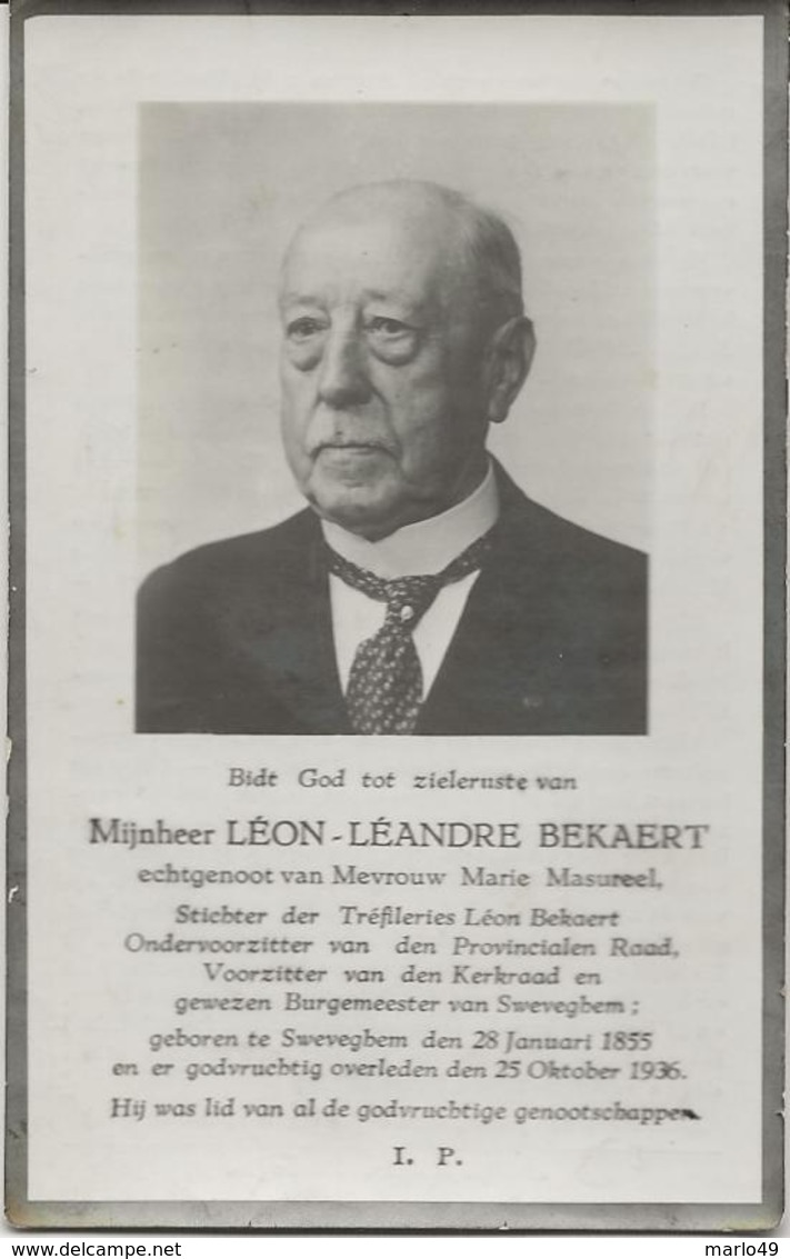 DP. LEON BEKAERT ° SWEVEGHEM 1855 -+ 1936 - BURGEMEESTER VAN SWEVEGHEM - Godsdienst & Esoterisme