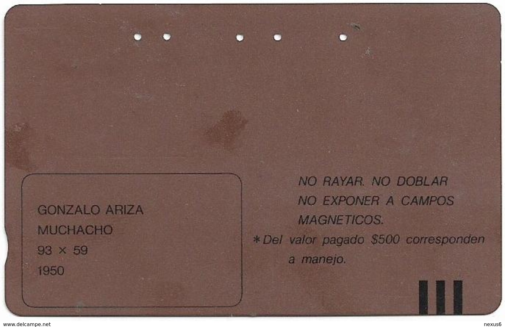 Colombia - Telecom (Tamura) - Gonzalo Ariza - Muchacho, 5.500$Cp, 10.000ex, Used - Colombia