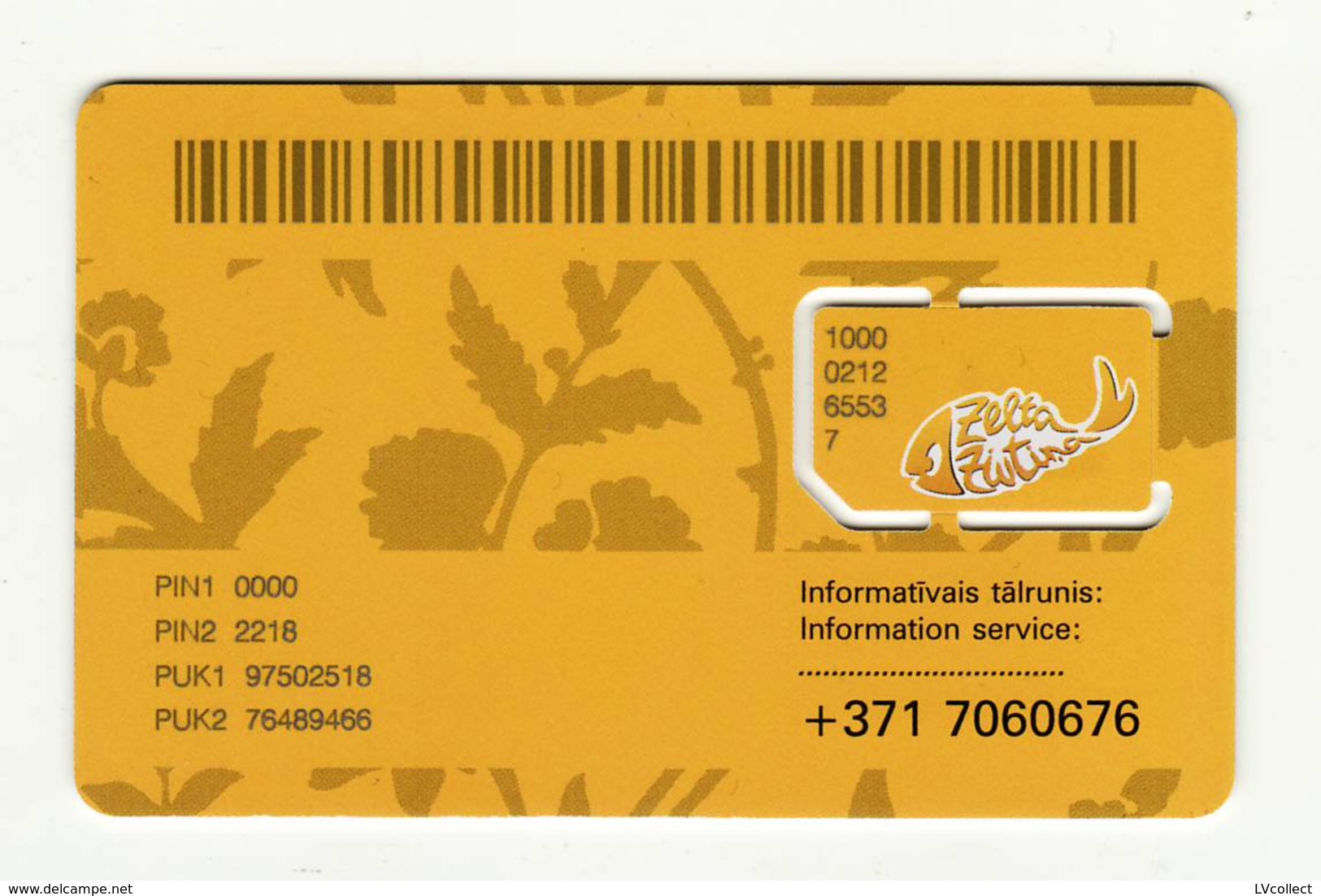 LATVIA GSM SIM MINT - Lettonie