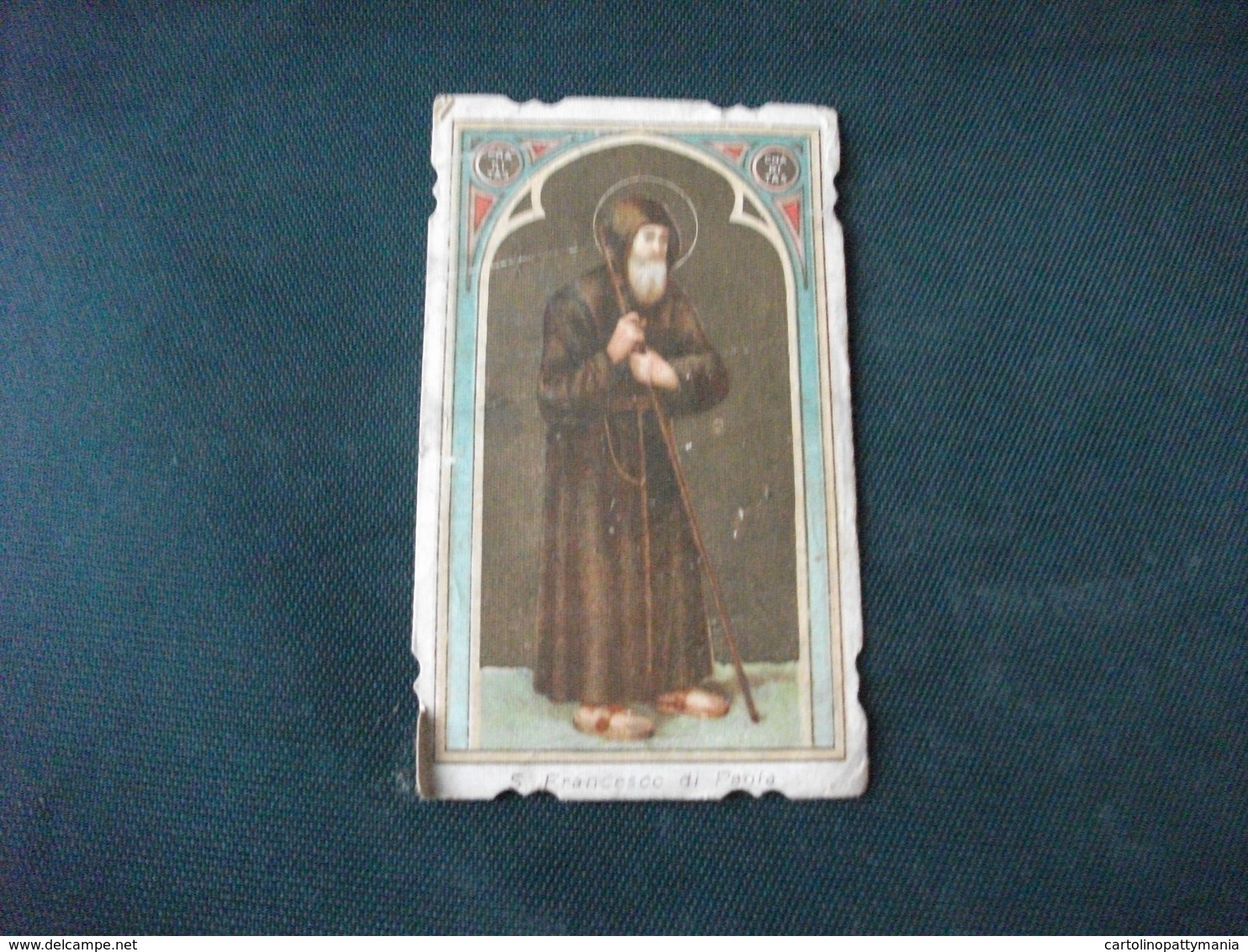 SANTINO HOLY PICTURE IMAIGE SAINTE S. FRANCESCO DI PAOLA PIEGHE - Religion & Esotericism