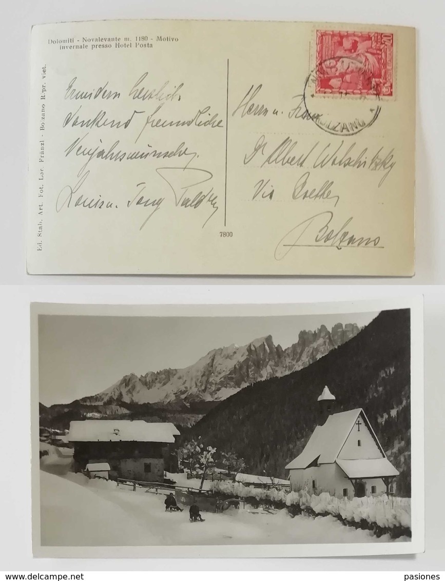 Cartolina Illustrata Novalevante Per Bolzano - Storia Postale