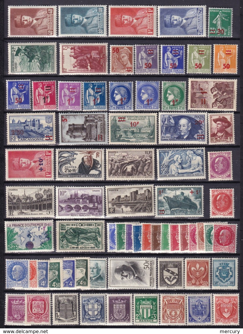 FRANCE - Année 1941 Complète Neuve LUXE - 70 Timbres - 1940-1949