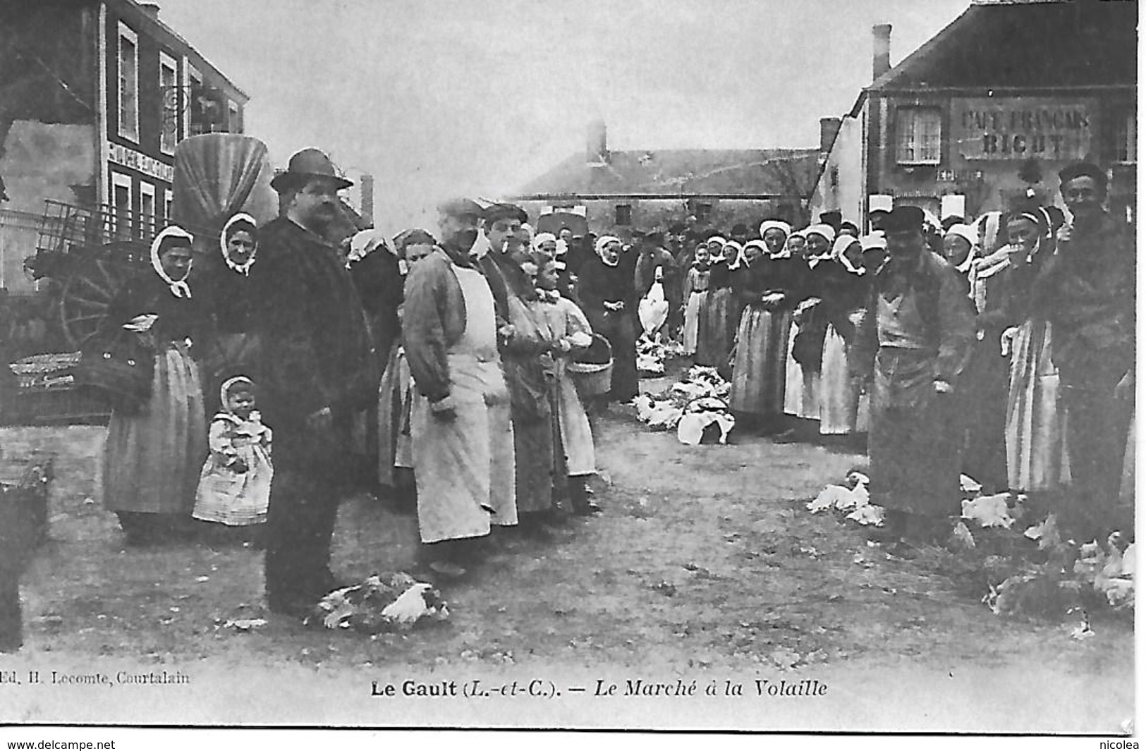 41 - LOIR ET CHER -  LE GAULT - LE MARCHE A LA VOLAILLE - EDITEUR LECOMTE COURTALAIN CARTE PAS COURANTE 2 SCANS - Otros & Sin Clasificación