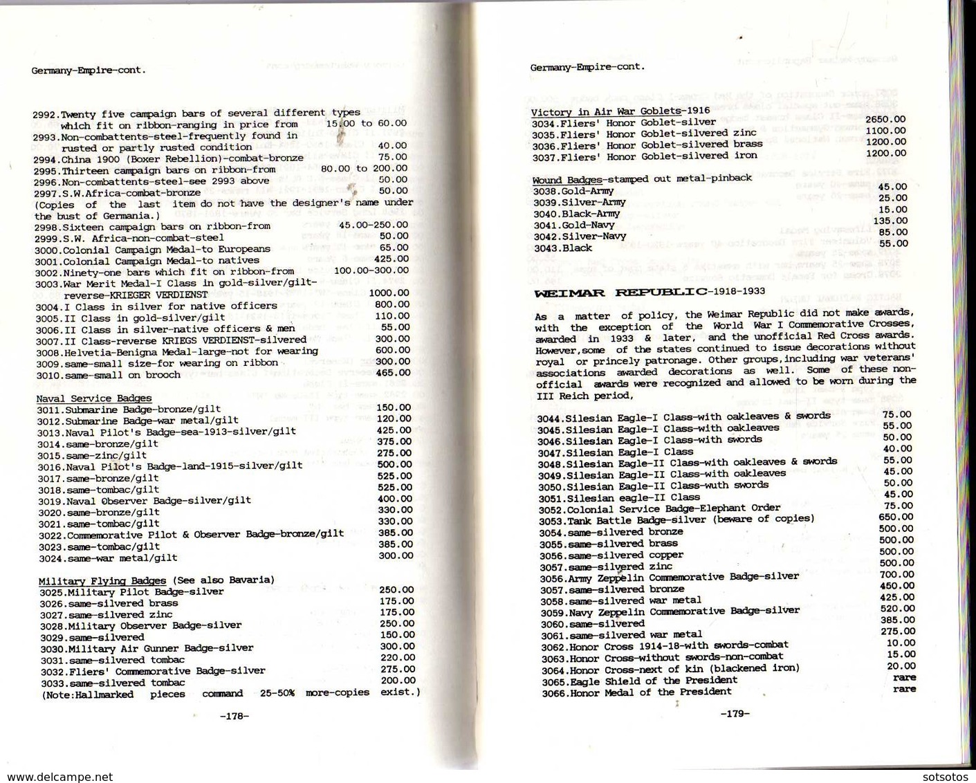 Vernon’s Collectors' Guide To Orders, Medals & Decorations (with Values) By Sydney B. Vernon - 2nd (revised) Edition1990 - Military/ War