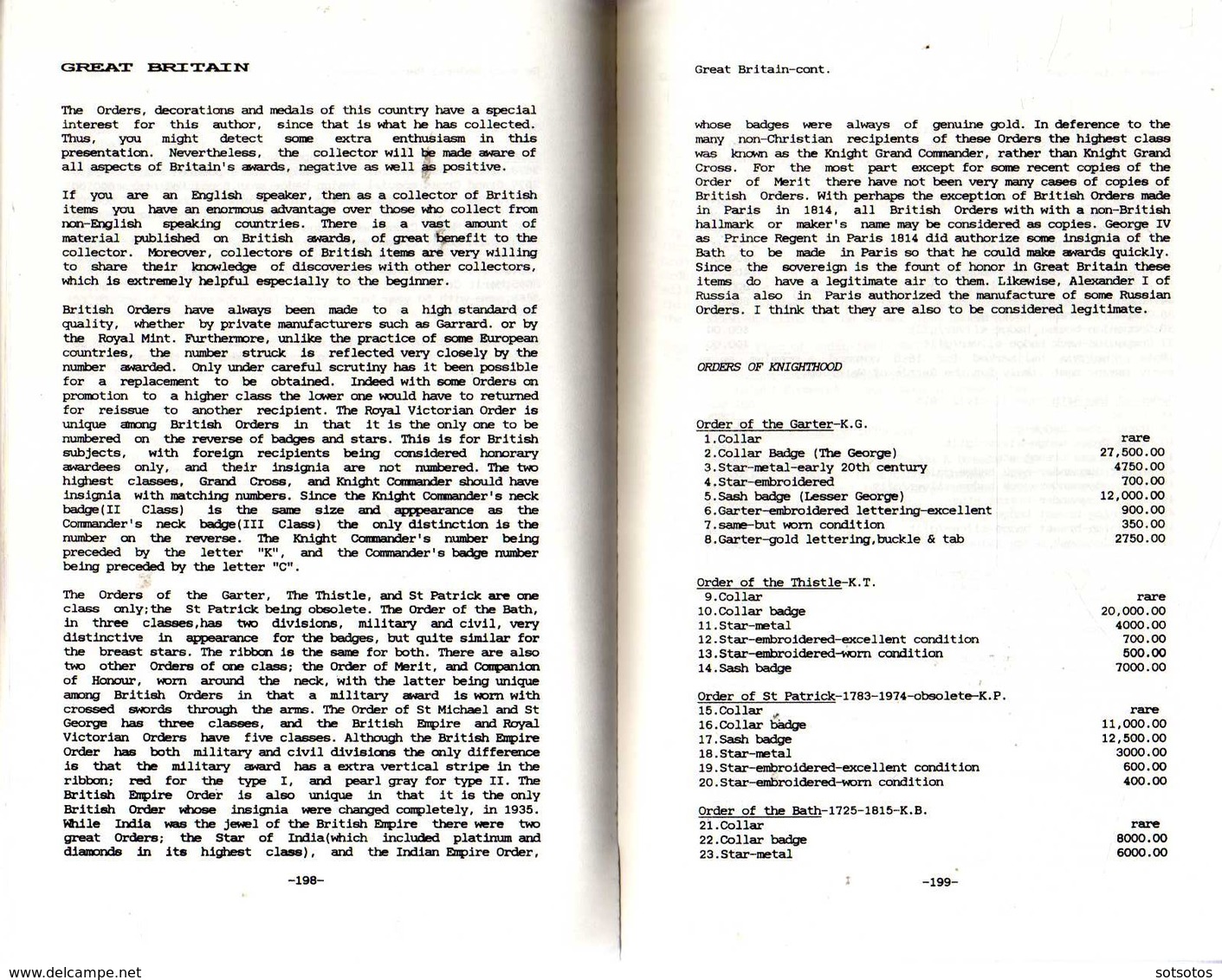 Vernon’s Collectors' Guide To Orders, Medals & Decorations (with Values) By Sydney B. Vernon - 2nd (revised) Edition1990 - Military/ War