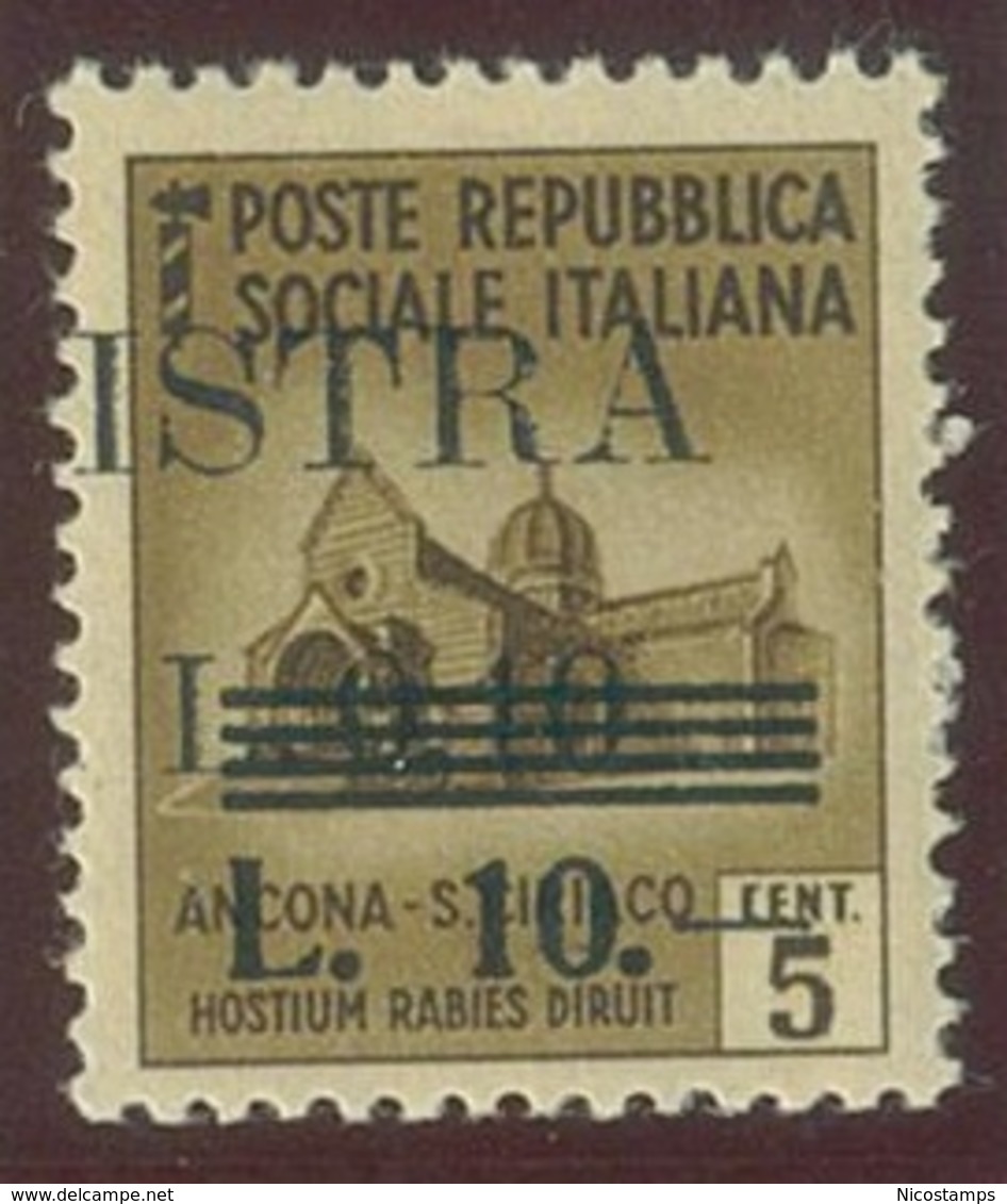 ITALIA - OCC. JUGOSLAVA DELL' ISTRIA SASS. 39bbc NUOVO - Occ. Yougoslave: Istria