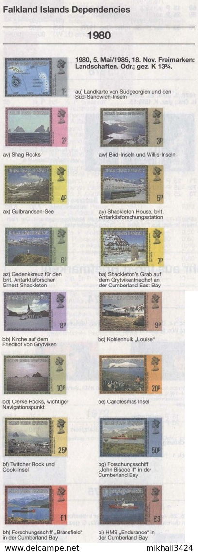 M0077 ✅ Defins Transport Ships Antarctic Pinguins 1980 South Georgia 15v Set MNH ** 22ME - Ships