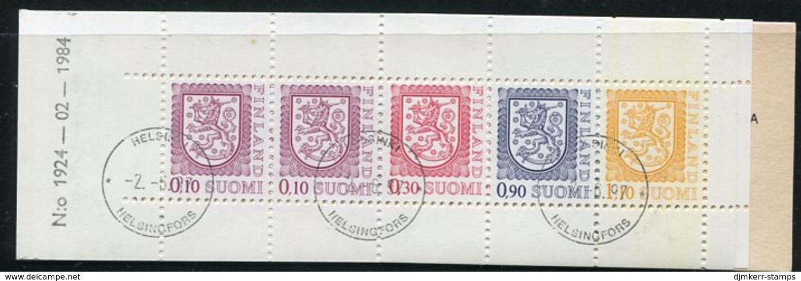FINLAND 1980 Lion Definitive Type II 5 Mk. Complete, Cancelled.  Michel MH 12 II - Carnets