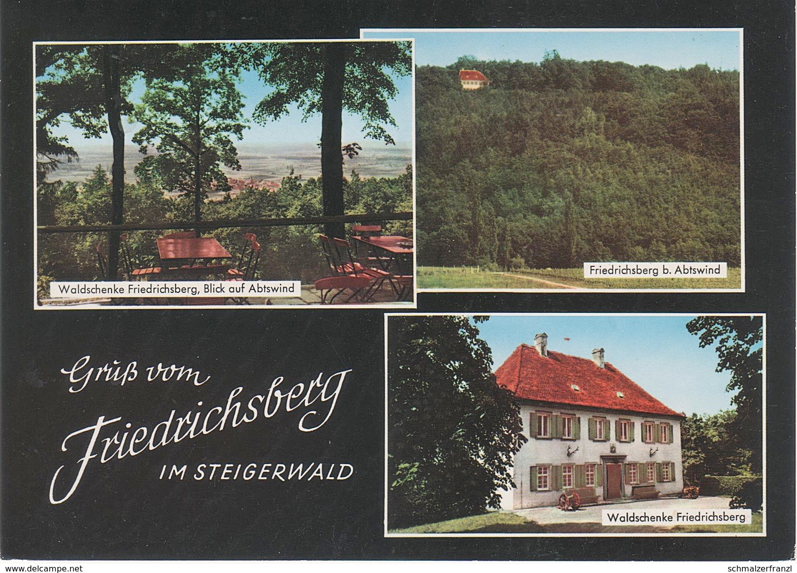 AK Gruß Waldschenke Gasthof Friedrichsberg Steigerwald Abtswínd Rüdenhausen Wiesentheid Prichsenstadt Castell Kitzingen - Kitzingen