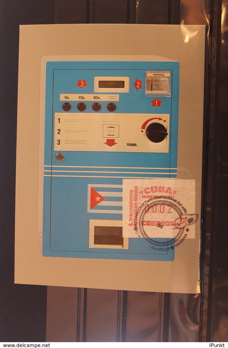 Kuba, FRAMA Sonder-ATM Zur 5. Intern. Messe Essen 1084 Auf MK; Einschreiben - Franking Labels