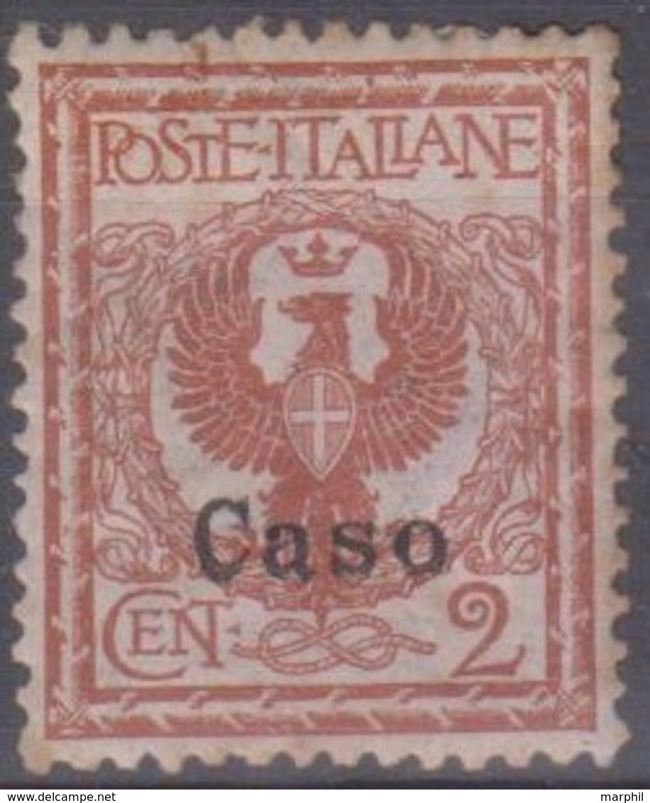 Italia Colonie Egeo Caso 1912 2c. SaN°1 MH/* Centrato Vedere Scansione - Egée (Caso)