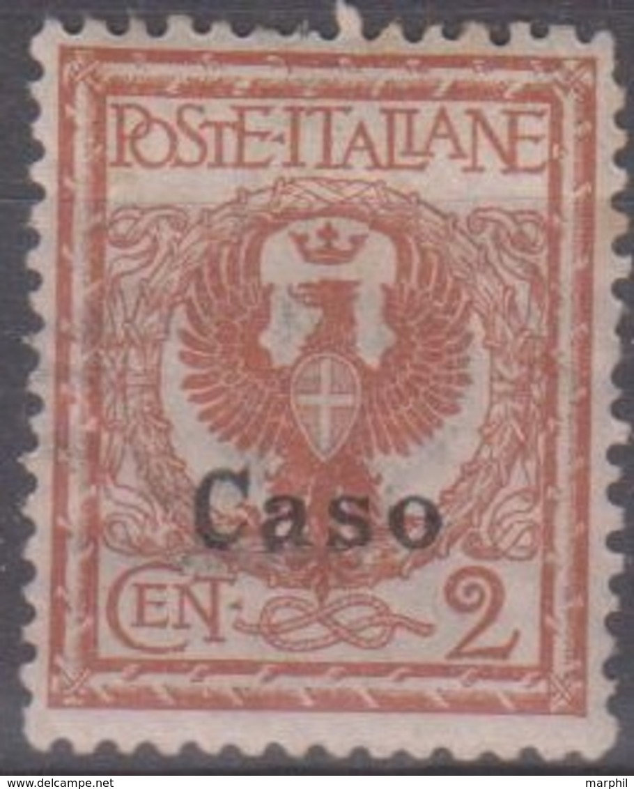 Italia Colonie Egeo Caso 1912 2c. SaN°1 MNH/** Centrato Vedere Scansione - Ägäis (Caso)