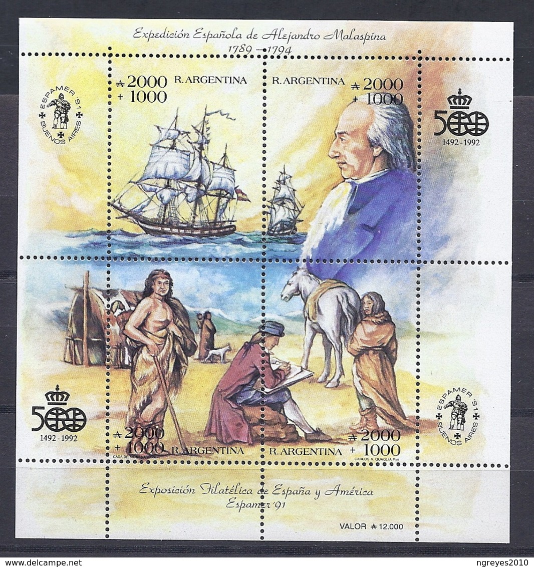 200033426  ARGENTINA  YVERT  HB   Nº  45  **/MNH - Blocks & Sheetlets