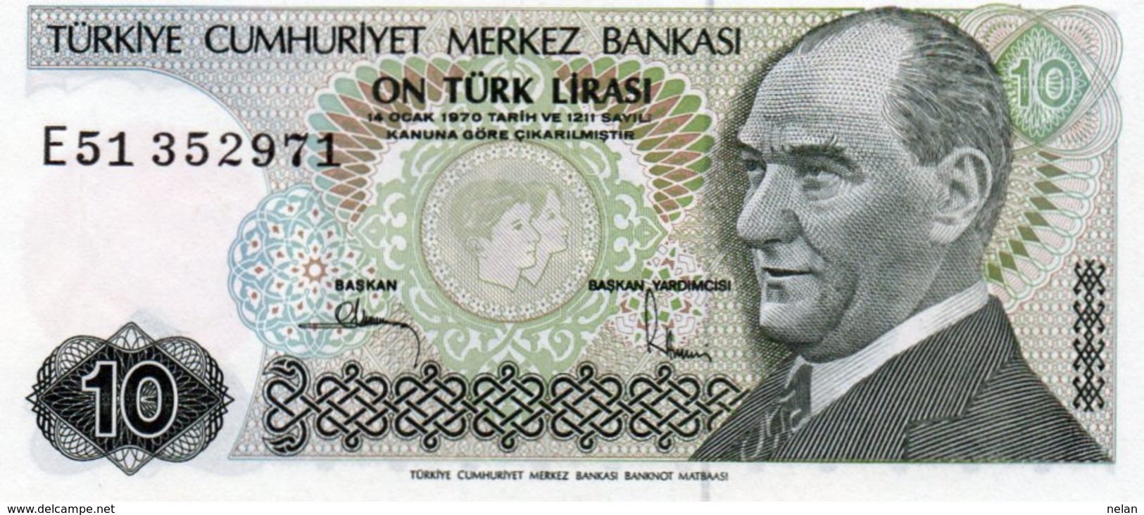 TURKEY 10 LIRA 1982 P-193a.1  Unc - Turkey