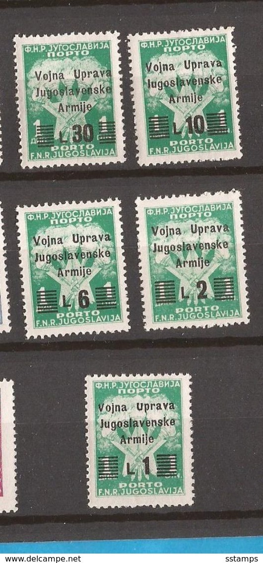 1947   ISTRIA SLOWENISCHE KUESTENLAND JUGOSLAVIJA JUGOSLAWIEN ITALIA  MNH - Occ. Yougoslave: Istria