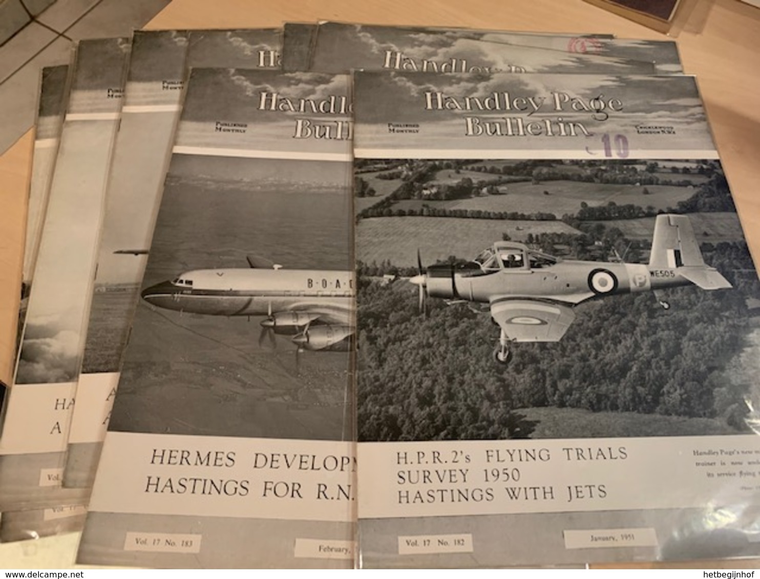 Handley Page Bulletin - 11 Magazines 1951 - Very Good - 1950-Oggi