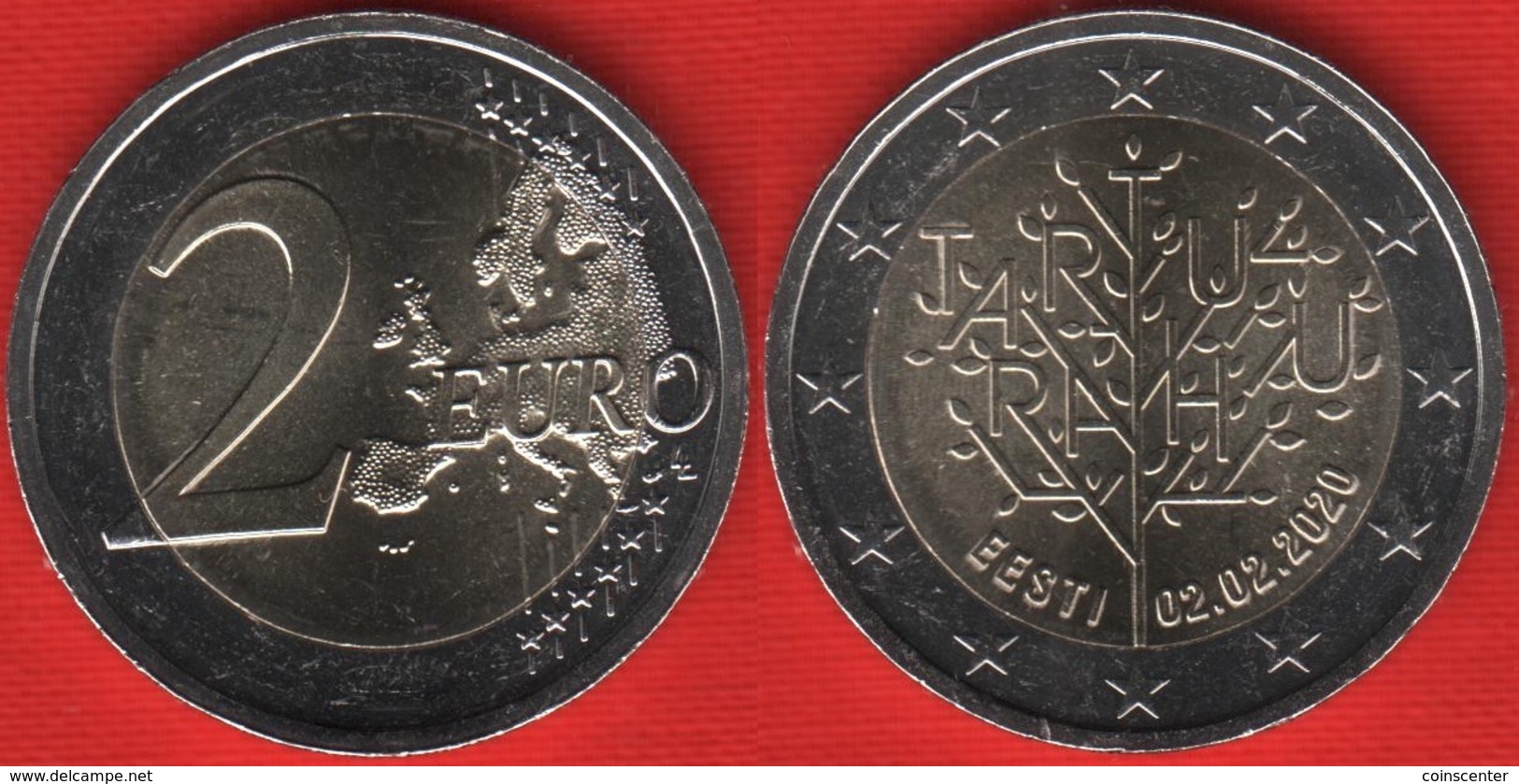 Estonia 2 Euro 2020 "Treaty Of Tartu" BiMetallic UNC - Estonie