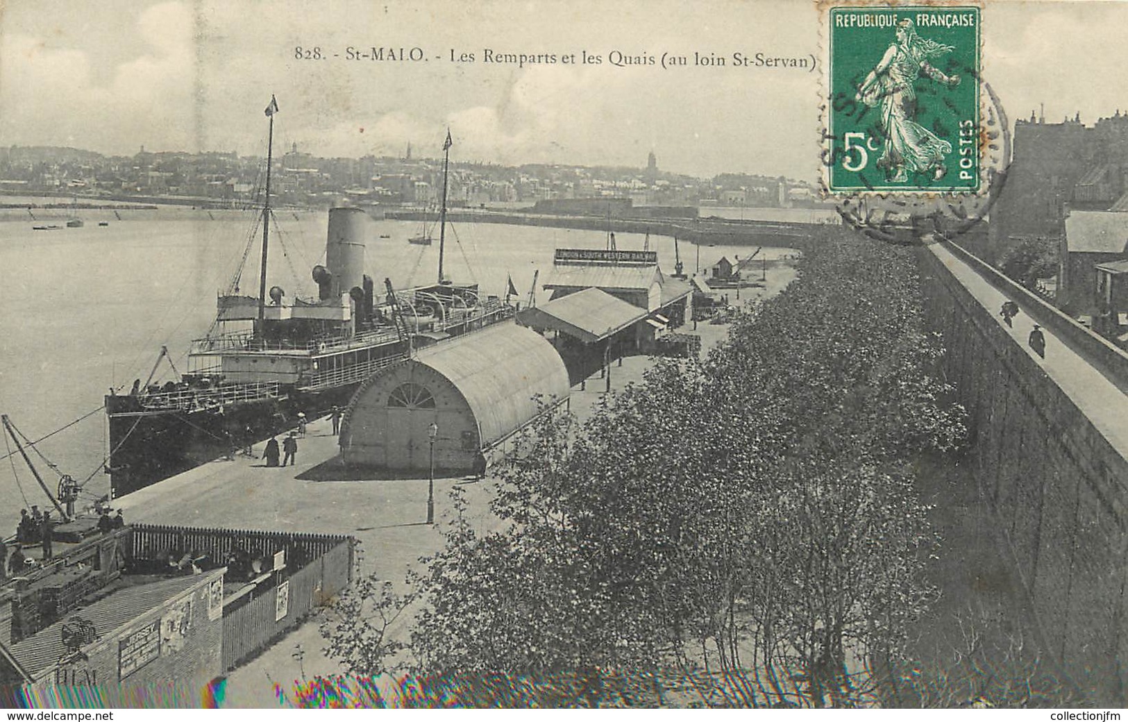 / CPA FRANCE 35 "Saint Malo, Le Remparts Et Les Quais" / PRECURSEUR, Avant 1900 - Saint Malo