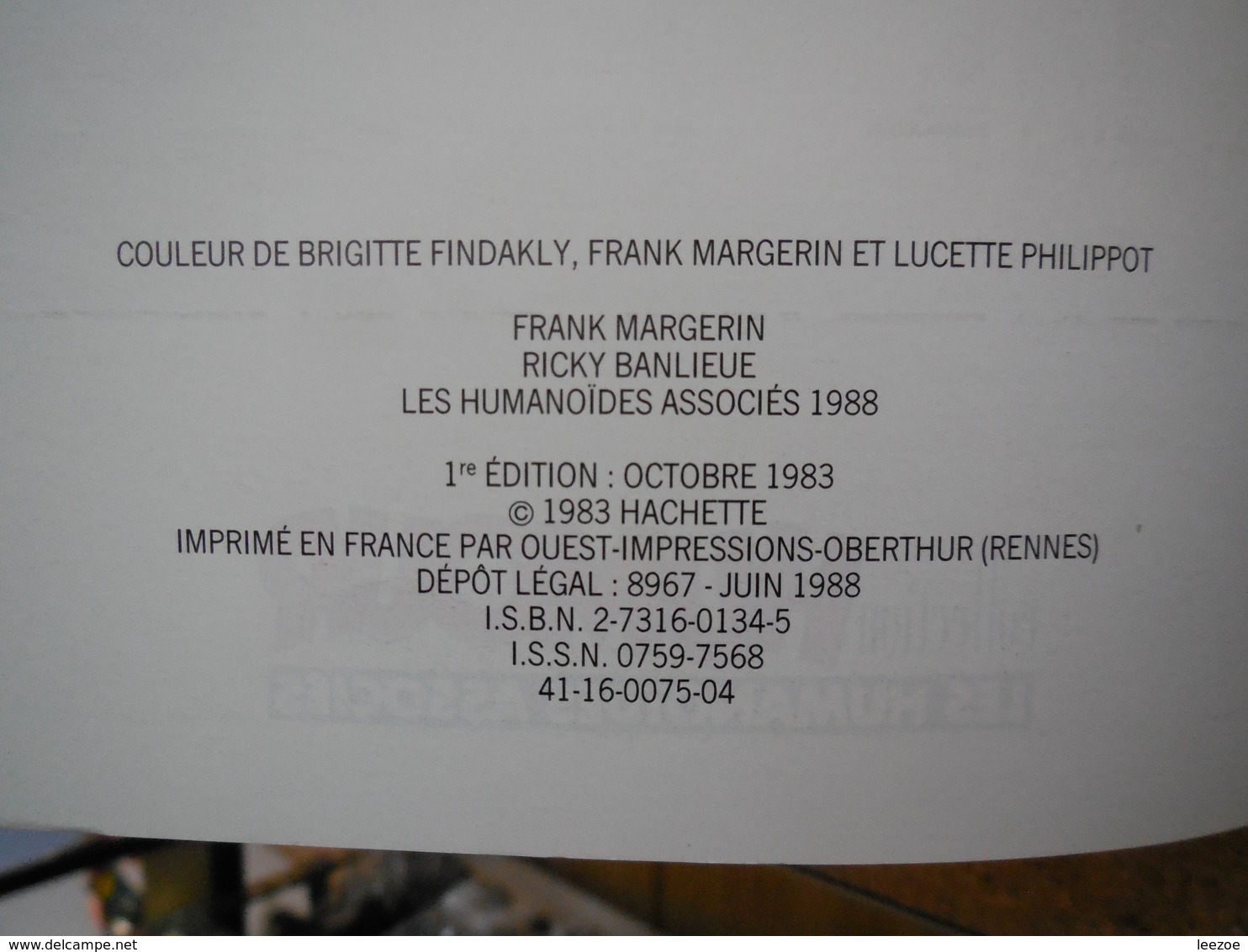 FRANK MARGERIN Ricky Banlieue, 1988..3B0420 - Margerin
