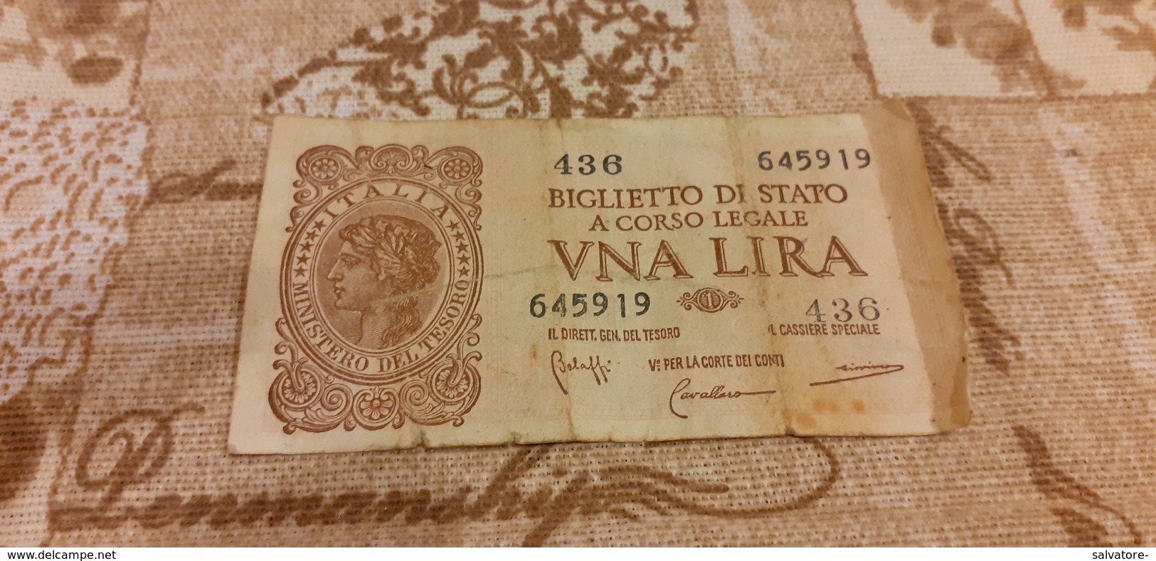 BIGLIETTO TRENO  DA  BARCELLONA- CASTROREALE A MILAZZO-1977 - Italië – 1 Lira