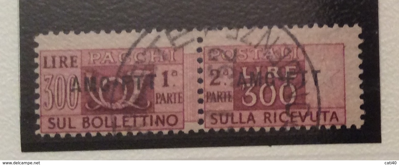 TRIESTE AMGFTT PACCHI POSTALI L. 300 RUOTA USATO - Postal And Consigned Parcels