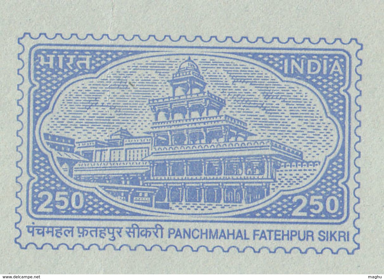 SPECIMEN 2.50 Panchmahal, We Build Toilet, Keep Envionment Clean' Five Palace, Architecture, Monument, ILCIndia 2002 - Inland Letter Cards