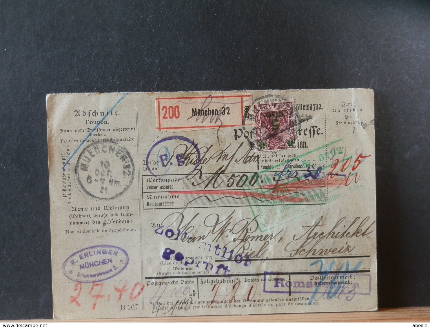 51/556  DOC  ALLEMAGNE/GERMANY - Covers & Documents