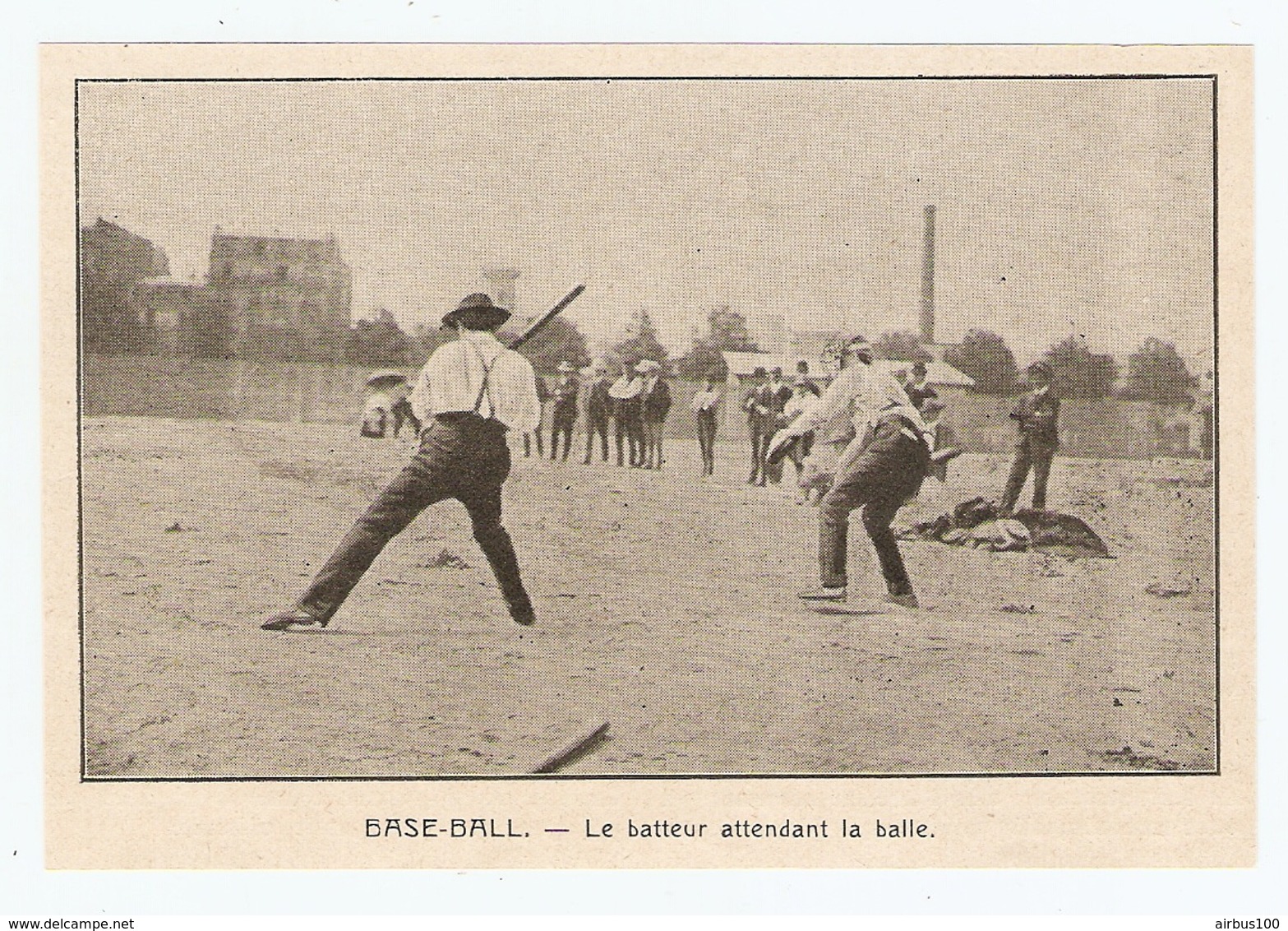 COUPURE De PRESSE SPORT DÉBUT XX ème SIECLE ANNÉE 1908 - BASE BALL LE BATTEUR ATTENDANT La BALLE - Andere & Zonder Classificatie