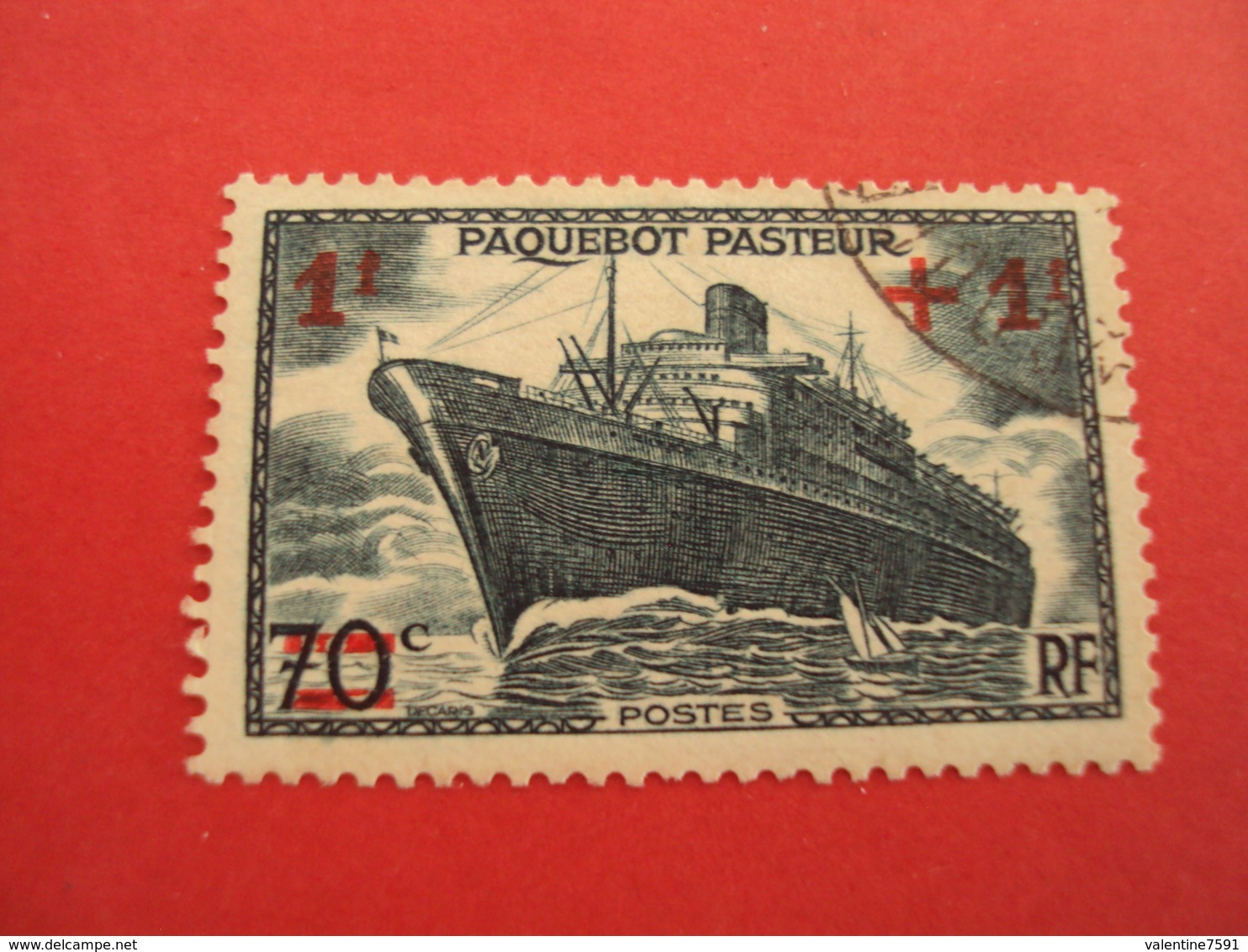 1941 Oblitéré N° 502  "Paquebot  PASTEUR"    Net 0.50 - Gebraucht